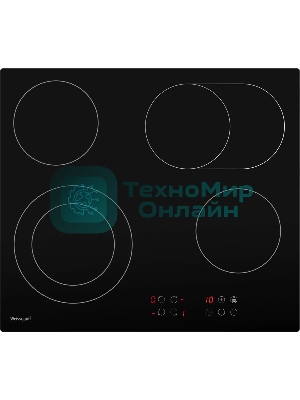 Электрическая варочная панель Weissgauff HV 640 BA, Hi-Light, независимая, черный