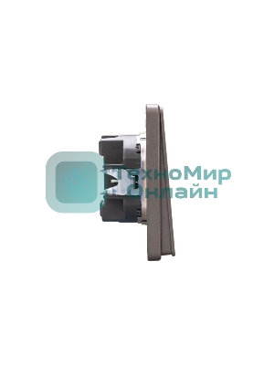 Выключатель Kranz ROUND 2 кл с подсветкой 10А с/у титан