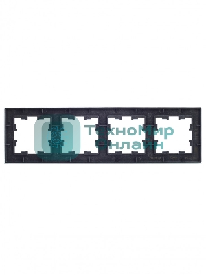 Рамка 4-местная IEK BRITE РУ-4-1-БрА (BR-M42-M-K47) металл алюминий