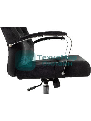 Кресло руководителя Бюрократ T-9928SL Fabric черный Italia Black, крестов. металл хром