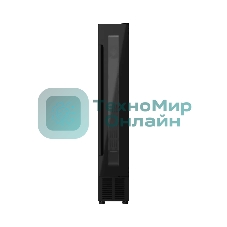 Винный шкаф Kuppersberg RBW 15, встраиваемый, High-Tech, ВхШхГ 87х15х52.5 см, объем 20 л, вместимость 7 бутылок, диапазон температуры 5-20 градусов, механическое открытие двери, LED дисплей, уровень шума 39 дБ, черный