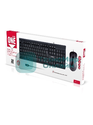 Комплект клавиатура+мышь Smartbuy ONE SBC-114282-K проводной, USB, 2400 DPI, чёрный