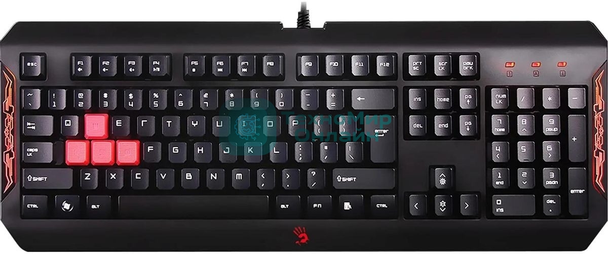 Клавиатура проводная A4Tech Bloody Q100 USB черный