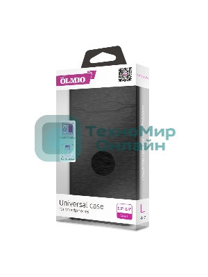 Чехол-книжка универсальный для смартфонов OLMIO р.L, 5.5