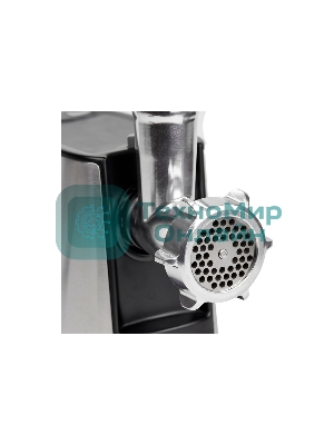 Мясорубка электрическая Centek CT-1617 серый, 2000 Вт, 2.0 кг/мин, реверс, защита от перегрузки, металлический лоток, насадки - 4