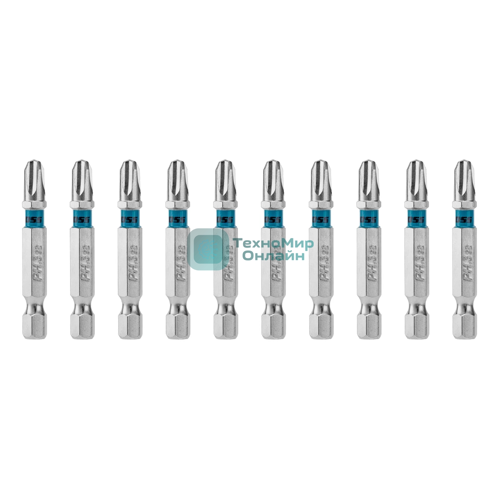 Бита GROSS 113036 PH3х50 мм, сталь S2, шестигр., 10 шт