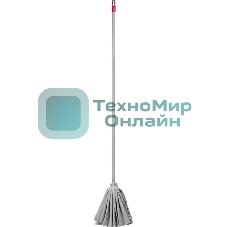 Швабра MASTER HOUSE Федерико с насадкой из микрофибры (серый с красным) 75544