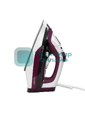 Утюг Galaxy Line GL 6108 бордовый/белый, 2400 Вт, 50 г/мин, 230 г/мин, 500 мл