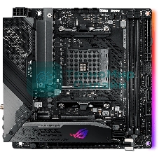 Материнская плата ASUS ROG STRIX X570-I GAMING, AM4, AMD X570, 2xDDR4, 4xSATA, 2xM.2, 1xPCIe 4.0 x16, 1xHDMI, 1xDP, 1x1Gb LAN, Wi-Fi 6, Bluetooth 5.0, 1xUSB-C 10Gbps, 3xUSB-A 10Gbps, 4xUSB-A 5Gbps, 2xUSB-A 2.0, 3x3.5 мм, 7.1, ITX