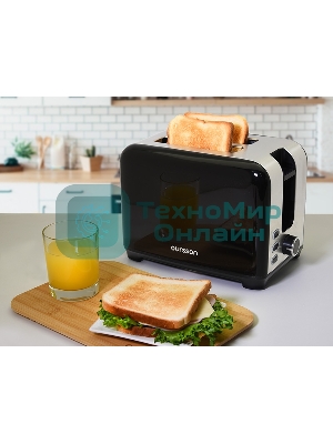 Тостер OURSSON TS2120/BL черный, 930 Вт