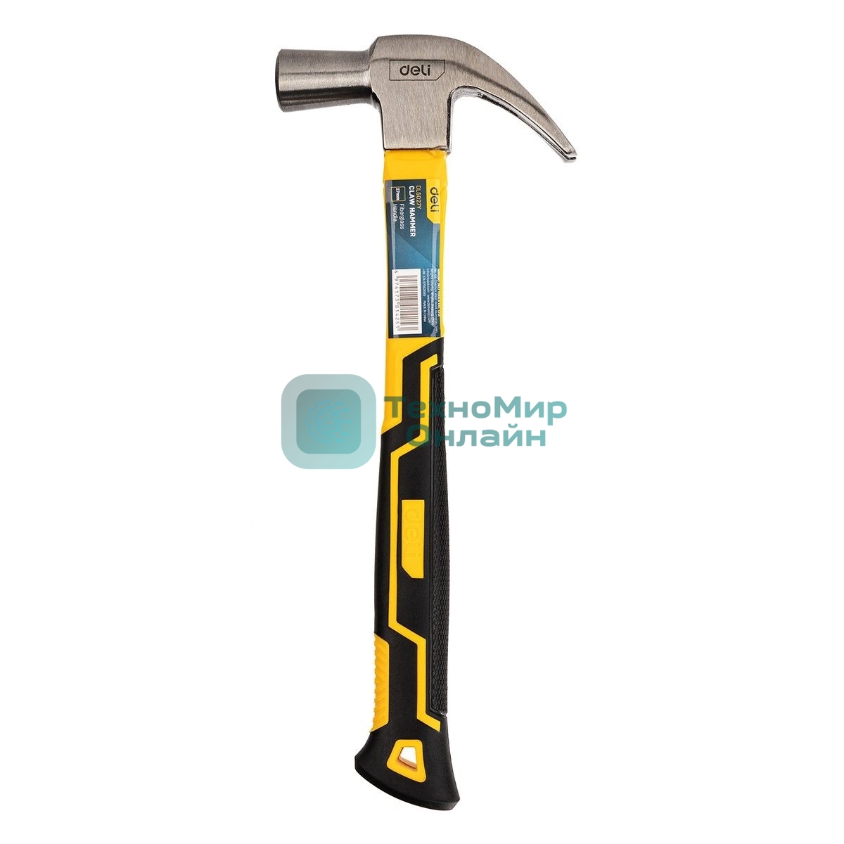Молоток-гвоздодер Deli DL5027Y 500 гр Фибергласовая рукоять