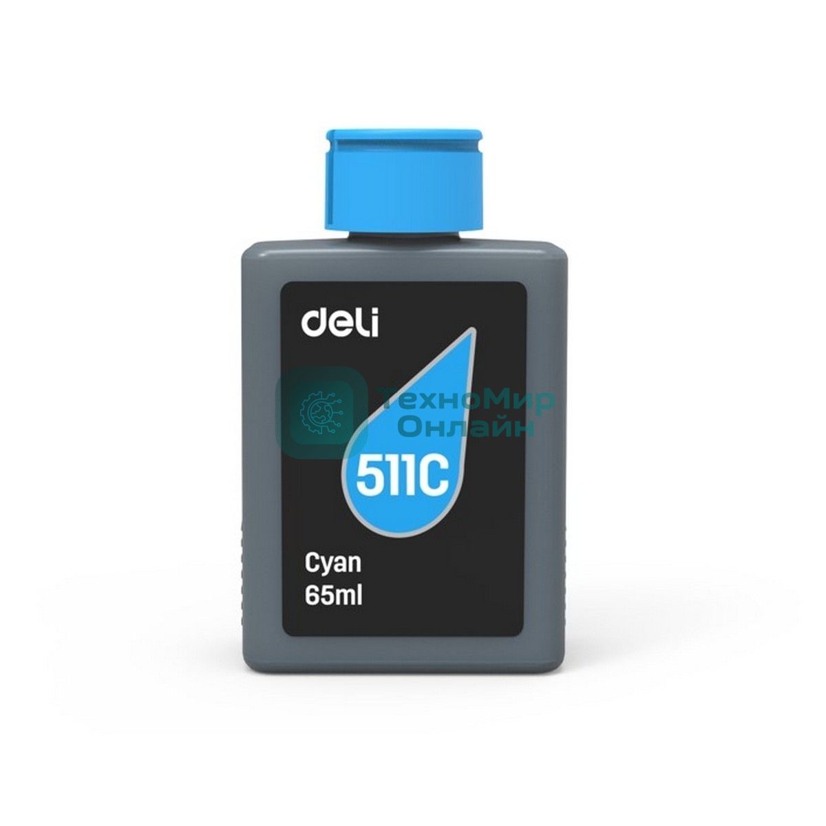 Чернила водорастворимые Deli 511C-EA1 голубой 65 мл
