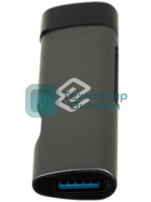 Кард-ридер Digma CR-СU2522-G/серый/SD/TF/micro-SD/micro-SDXC/miсro-SDHC/USB 2.0/USB Type-C/алюминий