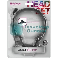 Гарнитура Defender HN-102 чёрный, проводная