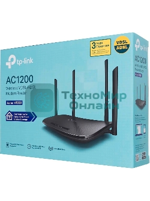 Роутер беспроводной TP-Link Archer VR300 AC1200 10/100BASE-TX/ADSL черный