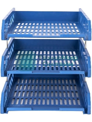 Лоток горизонтальный Deli E9209 для бумаг 268х336х118мм ассорти