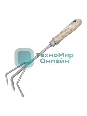 Рыхлитель трехзубый Palisad LUXE 100х345 мм, стальной, рукоятка из ясеня