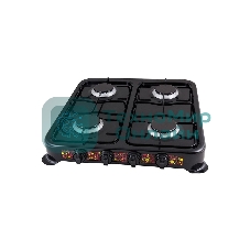 Плита настольная газовая Energy EN-004B чёрный, 6,4 кВт, газовая горелка, конфорки - 4, эмалированная сталь, поворотные переключатели