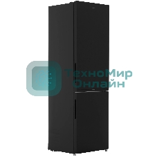 Холодильник Candy CFN6200B черный двухкамерный 243/91л морозилка снизу, No Frost