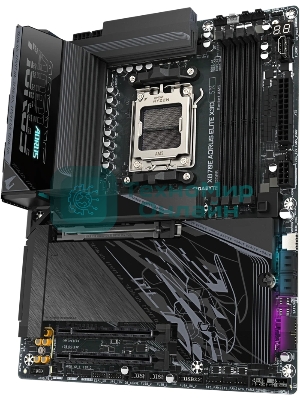 Материнская плата Gigabyte X870E AORUS ELITE X3D, AM5, AMD X870E, 4xDDR5, 4xSATA, 4xM.2, 1xPCIe 5.0 x16, 1xPCIe 4.0 x16, 1xPCIe 3.0 x16, 1xHDMI, 1x5Gb LAN, Wi-Fi 7, Bluetooth 5.4, 2xUSB-C 40Gbps (USB4), 1xUSB-C 10Gbps, 5xUSB-A 10Gbps, 3xUSB-A 5Gbps, 3x3.5 мм + S/PDIF оптический, 7.1, ATX