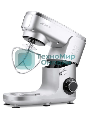 Кухонная машина Hyundai HYM-S7651 планетар.вращ. 1400Вт серебристый