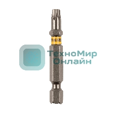 Набор бит Denzel TORX 25х50, сталь S2, шестигранный профиль, 10 шт.
