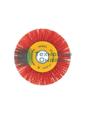 Щетка для УШМ Denzel 125 мм, плоская, нейлоновая щетина, посадка 22,2 мм