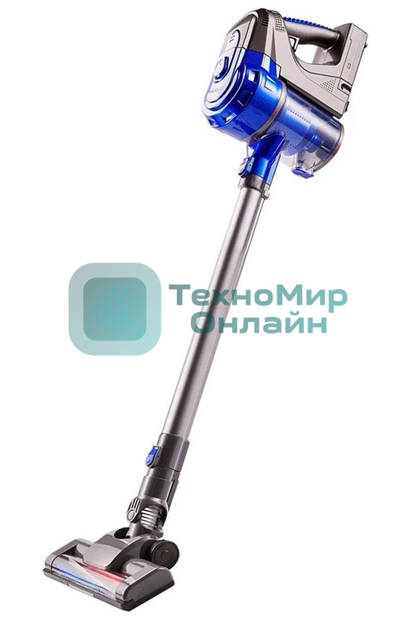 Пылесос вертикальный Kelli KL-8022 синий, питание от аккумулятора, 250 Вт, уборка сухая, пылесборник 1 л