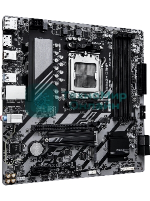 Материнская плата Gigabyte B840M D3HP, AM5, AMD B840, 4xDDR5, 4xSATA, 2xM.2, 1xPCIe 4.0 x16, 1xPCIe x1, 1xHDMI, 2xDP, 1x1Gb LAN, 1xUSB-C 5Gbps, 1xUSB-A 5Gbps, 1xUSB-A 10Gbps, 3xUSB-A 2.0, 3x3.5 мм, 7.1, mATX