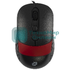 Мышь проводная Oklick 310M черный/красный, 2400 dpi, USB, кнопки - 4