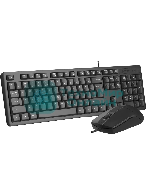 Комплект клавиатура+мышь A4Tech KR-3330S проводной, USB, 1200 DPI, чёрный