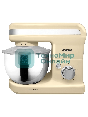 Миксер планетарный BBK KBM1401 бежевый, 1500 Вт, 4 л