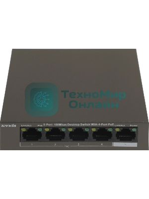 Коммутатор Tenda TEF1105P-4-38W 5PORT 10/100M