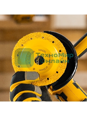 Чашка твердосплавная зачистная Denzel 125 мм, плоская, среднее зерно #16