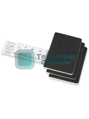 Блокнот Moleskine CAHIER JOURNAL QP314 Pocket 90x140 мм обложка картон 64стр. пунктир черный (3 шт)