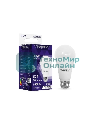 Лампа светодиодная TOKOV ELECTRIC 30Вт А70 4000К Е27 176-264В