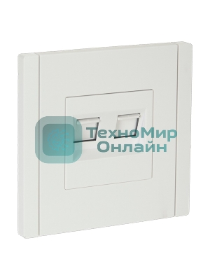 Розетка компьютерная 2-ая RJ45 кат.5E IEK FORTE&PIANO FP233 белый