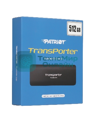Внешний SSD Patriot PTP512GPEC 512Gb USB-C, R/W 1000MB/1000MB/s, черный