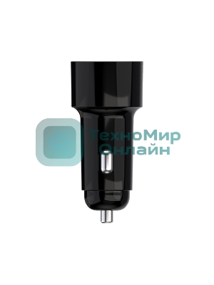 Автомобильное зарядное устройство Maxvi CCM-PS242 Plus T 2хUSB 2.4А + кабель Type-C 1м, черный