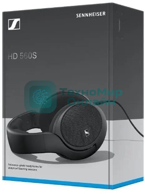 Наушники Sennheiser HD 560S накладные открытые 6-38000Гц съемный 3м, 6.3мм, Адаптер-переходник 6,3 мм/3,5 мм, 110дБ, 120 Ом, амбушюры велюр, черные