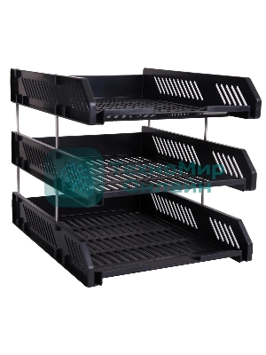 Лоток горизонтальный Deli E9209 для бумаг 268х336х118мм ассорти