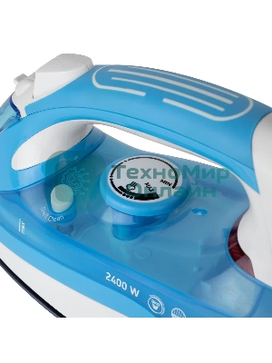 Утюг BBK ISE-2400 бирюзовый/белый, 2400 Вт, 35 г/мин, 140 г/мин, 280 мл