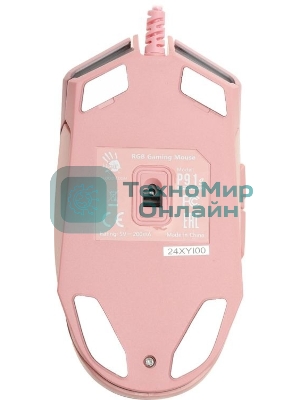 Мышь проводная A4Tech Bloody P91s розовый, 8000 dpi, USB, кнопки - 8