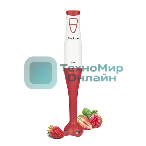 Блендер погружной Blackton Bt HB400P White-Red. Мощность 400 Вт, Режим ТУРБО