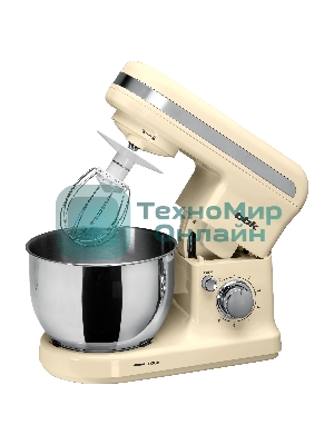 Миксер планетарный BBK KBM1401 бежевый, 1500 Вт, 4 л