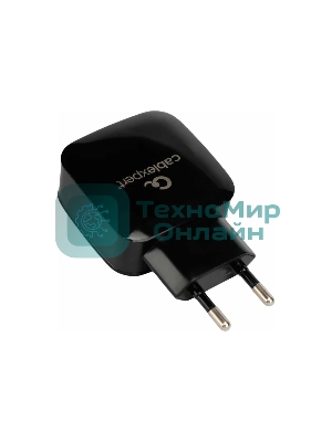 Сетевое зарядное устройство Cablexpert MP3A-PC-41, 18Вт, 3А, быстрая зарядка QC3.0, 1 порт USB, черный, пакет
