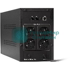 Источник бесперебойного питания ExeGate EP212518RUS Power Back UNB-1000 1000VA, черный, 4 евророзетки
