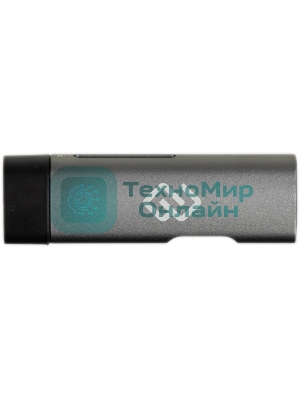 Кард-ридер Digma CR-СU2522-G/серый/SD/TF/micro-SD/micro-SDXC/miсro-SDHC/USB 2.0/USB Type-C/алюминий