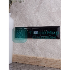 Рамка 5-местная IEK BRITE РУ-5-Бр DECOR 3D-форма хром/черный