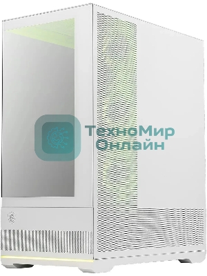 Компьютерный корпус MSI MAG Pano 110R PZ белый без БП ATX 6x120мм 7x140мм 2xUSB 3.0 1xUSB3.1 audio AirDuct bott PSU